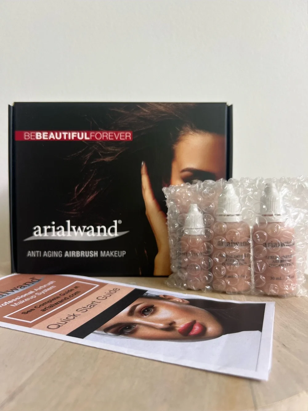 ArialWand Airbrush Makeup System Kit New Old Stock Medium Serum Foundation